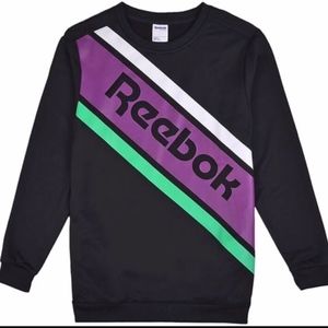 Reebok Black Crewneck Sweatshirt Vintage Logo
